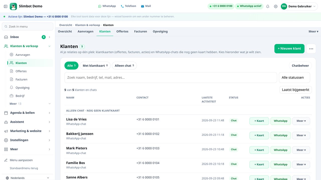 Helpdesk in de inbox